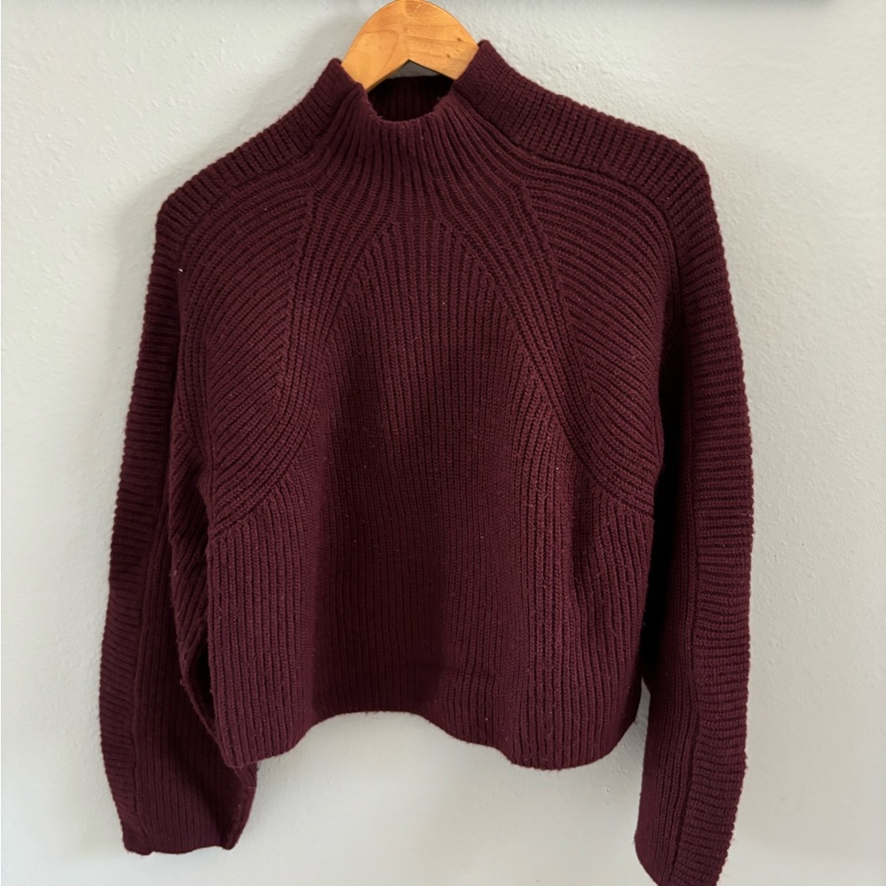 Maroon turtle neck sweater